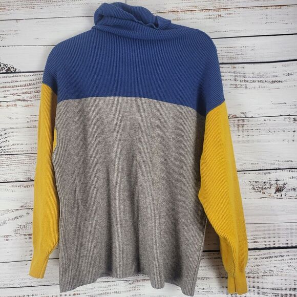 Free People Cowl Neck Color Block Sweater XS Womens Long Sleeve Pullover - Picture 8 of 11